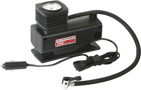 Plastikowa czarna poręczna sprężarka samochodowa DC12V do różnych opon