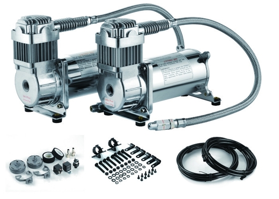 Dobra cena. Silver Dual Pack 12v elektryczna sprężarka powietrza Heavy Duty 40Amp Przekaźniki 200PSI w Internecie