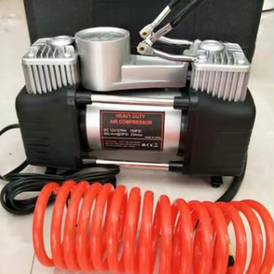 Wysokiego ciśnienia ręczny przenośny sprężarka powietrza z podwójnym cylindrem do nadmuchu opon samochodowych