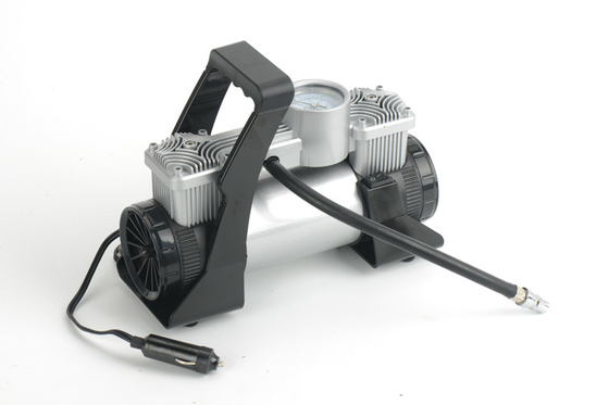 Silver / Black Metal 12v Heavy Duty Sprężarka powietrza z torbą bez światła
