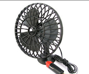 Mini czarne plastikowe wentylatory samochodowe Dc 12v Przenośne 4 cale z adsorpcją