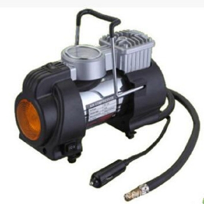 Metalowa pompa powietrza 3 w 1, przenośna sprężarka powietrza 12 v z lampą