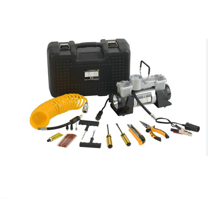 Truck Mini Tire Air Pump 12 V DC Srebrny Czarny Kolor 180 W Ze Światłem