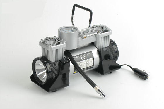 Dobra cena. 12v 180w 150psi Przenośna metalowa pompa do opon samochodowych ze światłem w Internecie