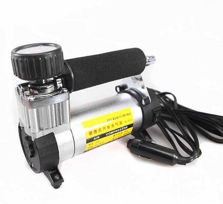 Srebrno-czarna ciężka przenośna sprężarka powietrza 12v 140 psi pompa powietrza do samochodu