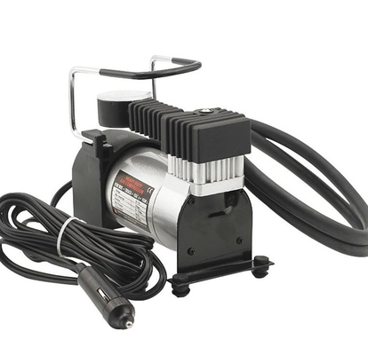 Poręczna metalowa sprężarka powietrza 12v Wysokie ciśnienie robocze 2,25 kg z zegarkiem 140 psi