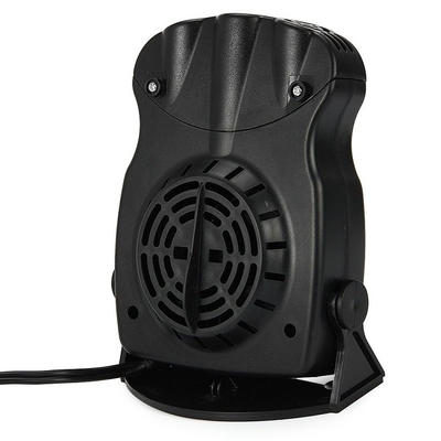 Dwuprzełącznikowy przenośny termowentylator 150W, czarny plastikowy podgrzewacz samochodowy