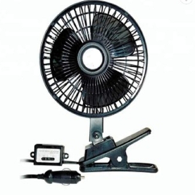 Czarny wentylator samochodowy z tworzywa sztucznego 12v / 24v z pół metalową osłoną zabezpieczającą