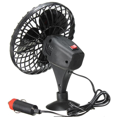 Czarny plastikowy mini wentylator samochodowy DC 12V chłodzący wentylator samochodowy z zapalniczką
