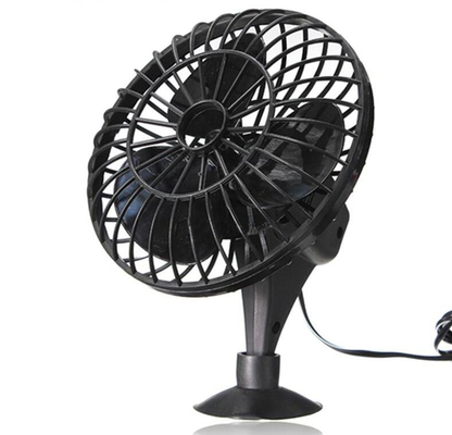 Czarny plastikowy mini wentylator samochodowy DC 12V chłodzący wentylator samochodowy z zapalniczką