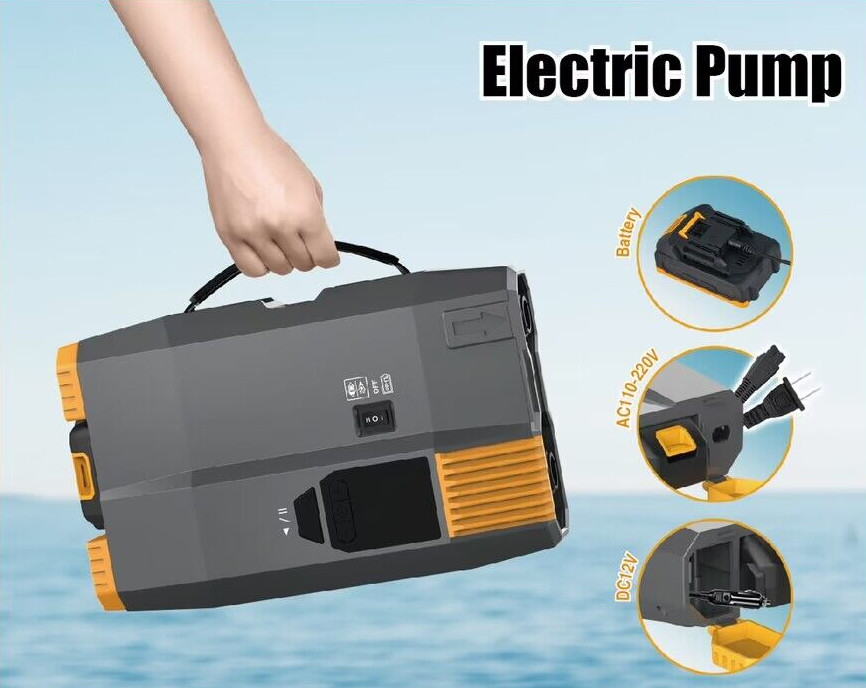 12 wolt elektryczny pompa sup z akumulatorem i AC110V-220V długotrwała praca 20psi z ekranem
