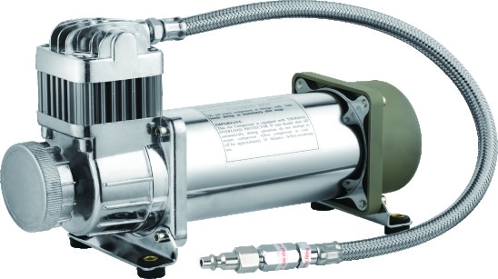 Dobra cena. Silver Steel Air Lift Suspension Compressor System IP67 Odporny na wilgoć do samochodu w Internecie