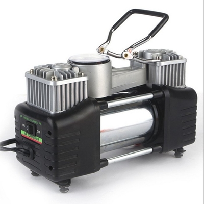 Dobra cena. Dwucylindrowa metalowa sprężarka powietrza 180w 150PSI Pompa z zegarkiem w Internecie